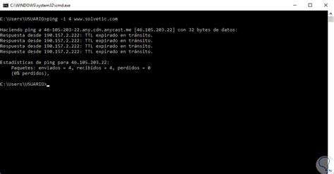 Manual qué es y cómo usar comando PING Windows y Linux Solvetic