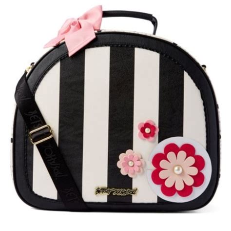 Betsey Johnson Bags Betsy Johnson Black White Stripe Circular