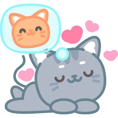 Love Tomomi The Cat Lineal Color Sticker Freepik