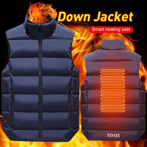 Chaqueta calefactora eléctrica para hombre y mujer abrigo térmico de