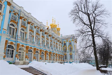 The Catherine Palace. Rococo Palace Located in the Town of Tsarskoye ...