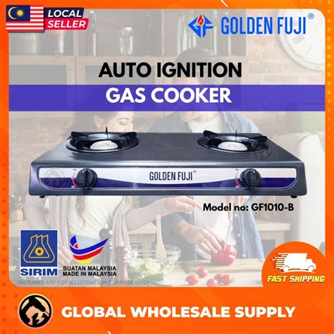 Sirim Golden Fuji Gf B Auto Ignition Double Gas Cooker Lpg Gas