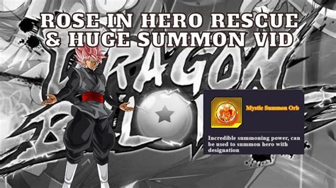 ROSE GOKU BLACK IN HERO RESCUE SSS SUMMONS DRAGON BALL IDLE