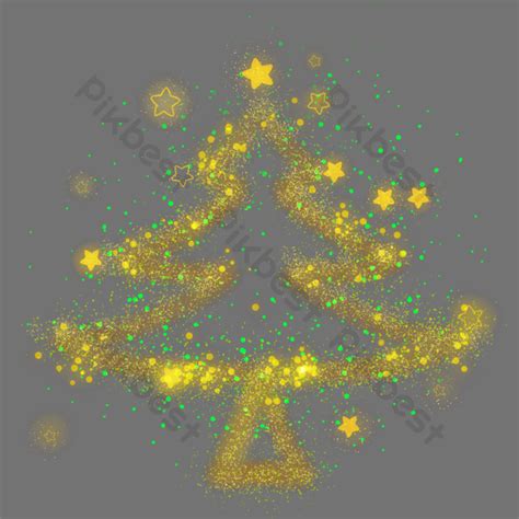 Golden Christmas Tree Light Effect Png Images Psd Free Download Pikbest