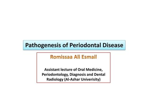 Pathogenesis Of Periodontal Pptx