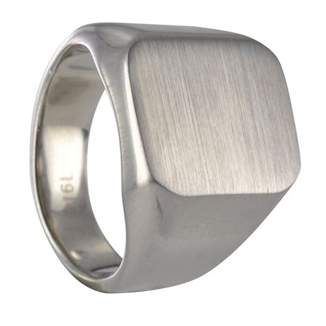 Stainless Steel Mens Signet Ring With Engraving 10051 M More Info