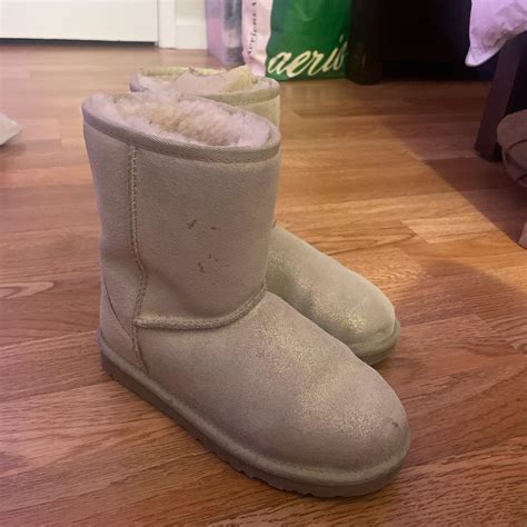 Nude Sparkle Ugg Boots Size Depop