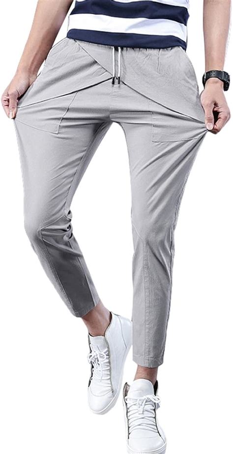 Xinwcang Pantalones Elasticos De Hombre Casuales Casual Harem Jogging Holgado Pantalones Largos