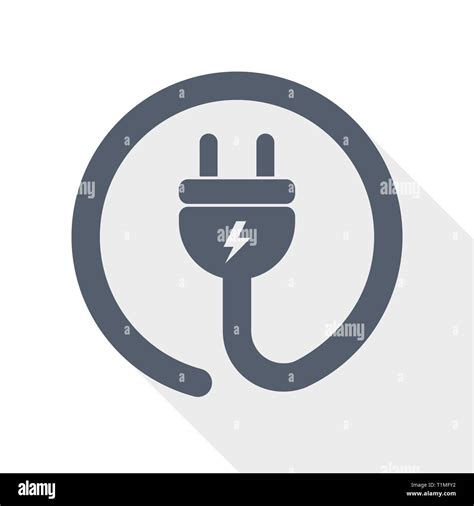 Electricity Power Electric Plug Icon Vector Illustration Stock