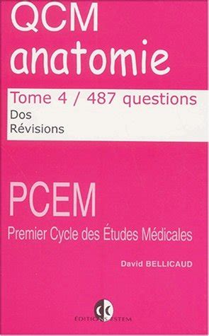 Qcm Anatomie Tome Dos R Visions Questions Le Monde De Kam Lia