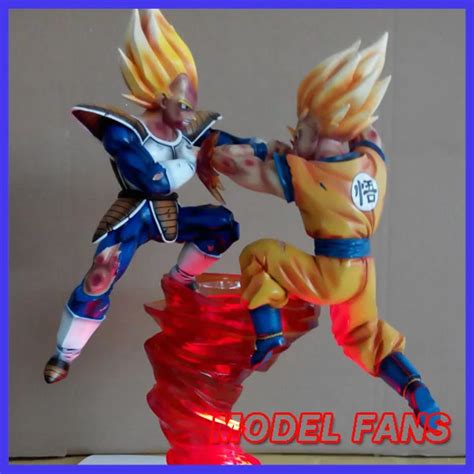 Model Fans Dragon Ball Ss Vegeta Vs Ss Goku Gk Resin Statue Contain Led