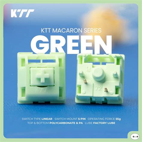 HỘp 45 Switch Ktt Macaron Green Linear5 Pin