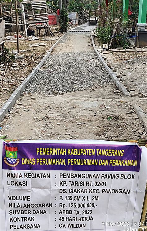 CV Wildan Kerjakan Pembangunan Paving Blok Di Ciakar Panongan Diduga