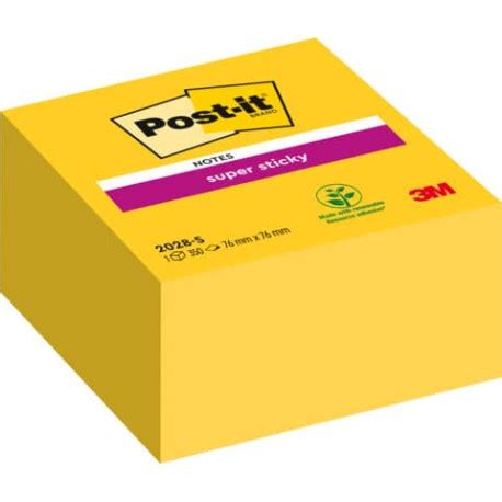 Foglietti Riposizionabili Post It Cubo Super Sticky Notes 76x76 Mm