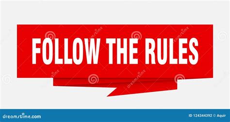 Follow the rules stock vector. Illustration of square - 124344392