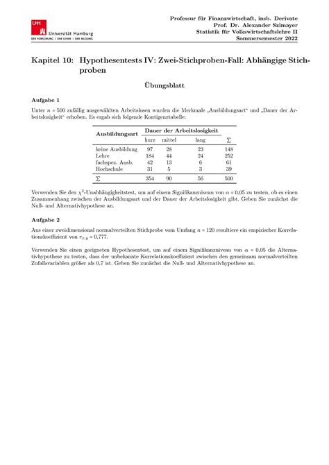 Bungsblatt Bungsaufgaben F R Statistik F R