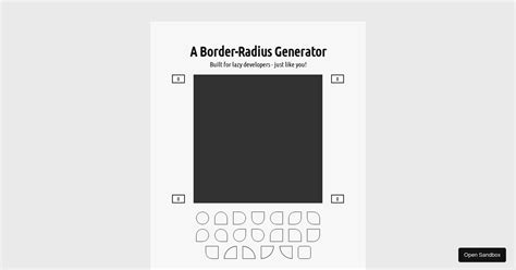 Elharony Border Radius Generator Codesandbox