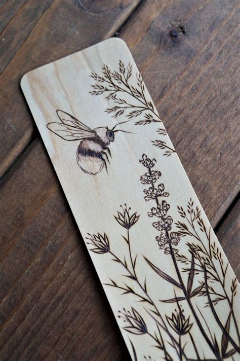 Handmade Wooden Bee Bookmark Mothers Day Gift Spring Themed Etsy UK