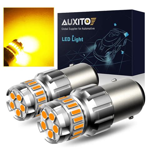 AUXITO 1157 LED Front Turn Signal Light Blinker Bulbs Canbus Anti Hyper