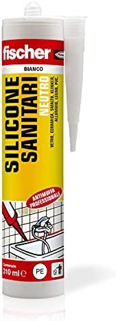 Fischer SNS Silicone Bianco Per Bagno Antimuffa Sigillante Sanitari