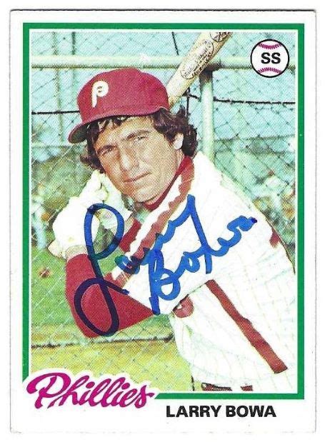 Autographed Larry Bowa Philadelphia Phillies Topps Card Main