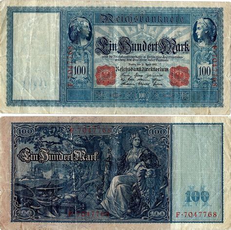 Reichsbanknote Mark Berlin Reichsbank Deu A Ro A P