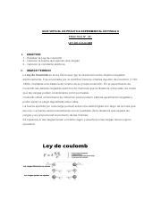 QUINTO EXPERIMENTO DE LABORATORIO LEY DE COULOMB Gastañaga pdf GUIA