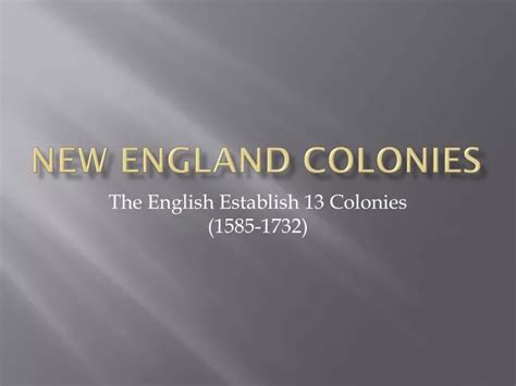 Ppt New England Colonies Powerpoint Presentation Free Download Id