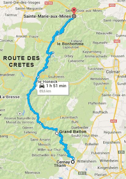 Le Circuit De La Route Des Cr Tes D Alsace