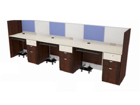 Modular Linear Workstation Wall Facing With Alluminum Partition