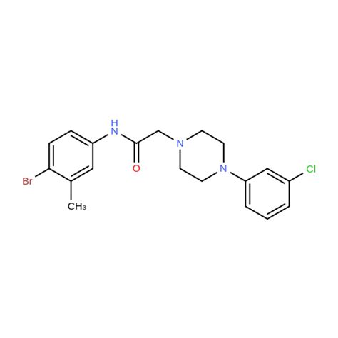 329929 19 3 N 4 Bromo 3 Methylphenyl 2 4 3 Chlorophenylpiperazin