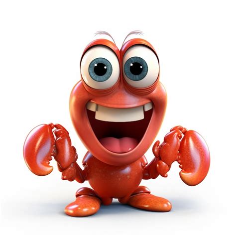 Premium Ai Image Cartoon Crab With Big Eyes And A Big Smile Generative Ai