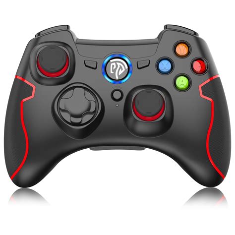 HTQ Wireless Gaming Controller for PC Windows XP 7 8 10/Laptop/Android/TV Box, 2.4GHz Computer ...