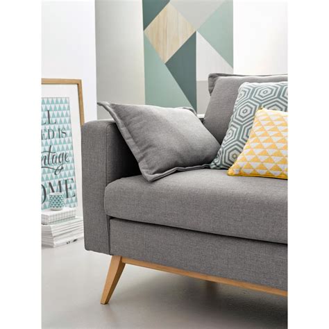 Divano Scandinavo 3 Posti Grigio Chiaro Duke Maisons Du Monde