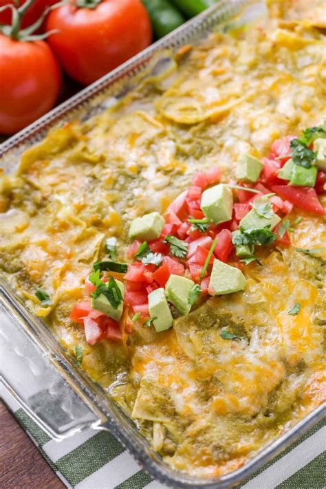 Green Chicken Enchilada Casserole Video Lil Luna