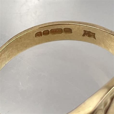 Vintage Ct Yellow Gold Gents Signet Ring Size R Wheeler Antiques