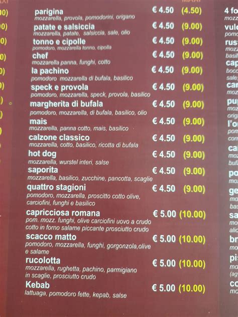 Carta Del Restaurante Poldo Eboli