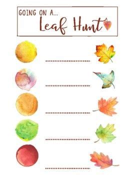 Printable Leaf Hunt