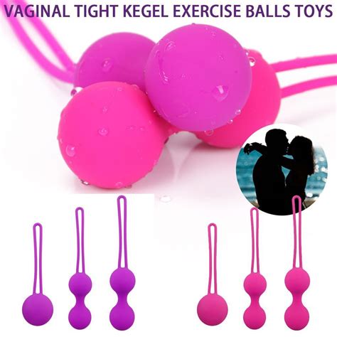 Female Kegel Balls Weighted Exerciser Set Silicone Ben Wa Beads Beginner Kegal Ebay