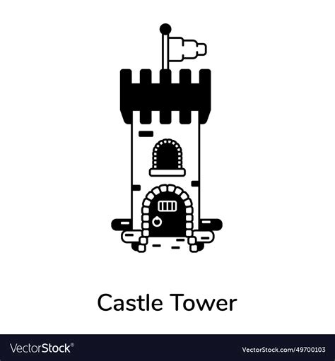 Castle Tower Royalty Free Vector Image Vectorstock