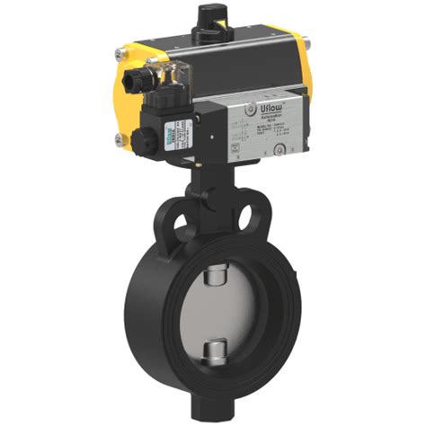 Uflow Inch Mm Pneumatic Actuator Operated Ci Butterfly Valve Pn