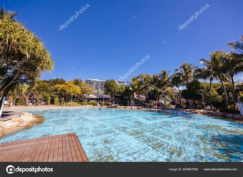 Brisbane Australia July Streets Beach Boat Pool Southbank Brisbane