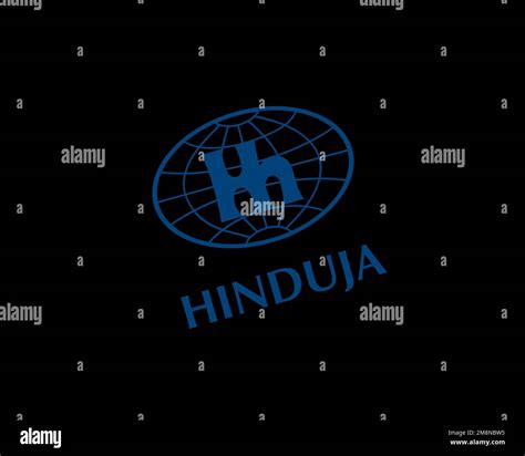 Hinduja Group, rotated logo, black background Stock Photo - Alamy