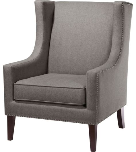 Nailhead Trim Wingback Chair Transitional Armchairs And Accent