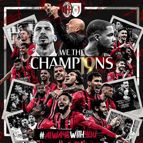 Ac Milan Scudetto Serie A Italy League Champion Winner