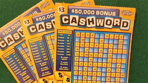 Cashword Crosswords Texas Lottery Scratch Tickets Youtube