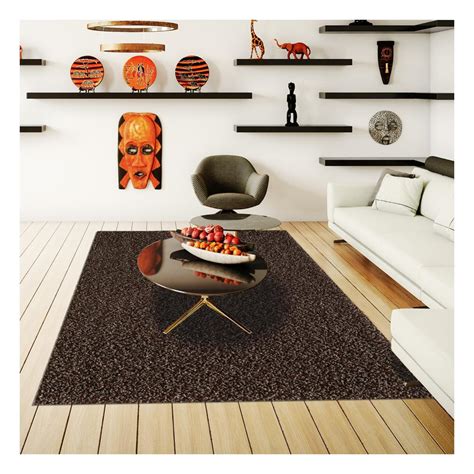 Tapis Shaggy X Basic Trendy Marron Oeko Tex Id Al Pour Salon