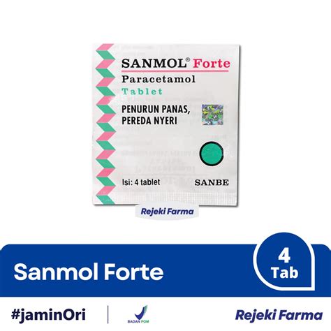 Jual Sanmol Forte Paracetamol Strip Isi Tablet San Mol Obat Panas