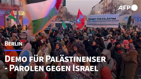 Pro Pal Stinensische Demo In Berlin Afp Youtube