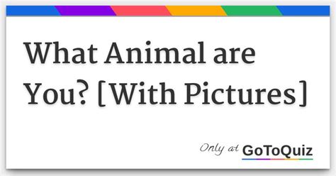 What Animal Are You With Pictures